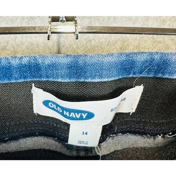 Old Navy Womans Sz 14 Rockstar Super Skinny Stretch Jeans Blue Denim Pull On - Picture 7 of 8